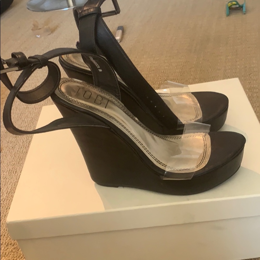 Cute straps wedges.